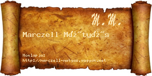 Marczell Mátyás névjegykártya